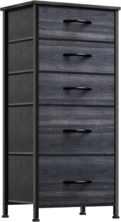 YITAHOME Kommode Schrank Aufbewahrungsschrank 5 Schubladen Stoff Holzmaserung
