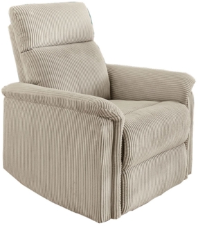 Sessel Jana / Juist 1 , Polyester, Stoff , Beige, Grau , 78 x 100 x 93 cm