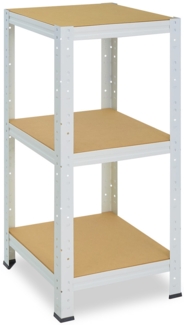 shelfplaza HOME 90x30x30 cm Schwerlastregal in weiß mit 3 Böden und 175 kg Traglast pro Boden