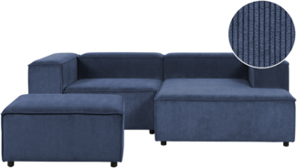 Modul Ecksofa 3-Sitzer ARDAL Cord Dunkelblau linksseitig