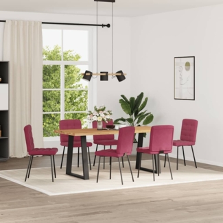 vidaXL Esszimmerstühle 6 Stk. Weinrot Samt 3315455