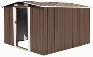 vidaXL Gerätehaus 257x298x178 cm Metall Braun 143343