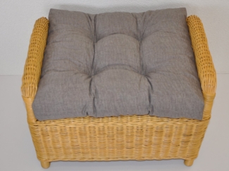 Rattani Sesselauflage Polster Kissen für Rattan Ohrensessel Rattansessel, dunkel grau