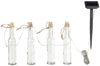 LED Solarlichterkette Außenleuchte, Glasflaschen, H 24,5 cm