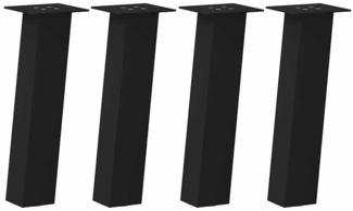 vidaXL Couchtischbeine 4 Stk. Schwarz 30 cm Stahl 4012496