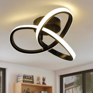 Nettlife LED Deckenleuchte LED-Deckenleuchte in 3 Blättern Weißen Design, Flimmerfrei Blendfrei, LED fest integriert, Warmweiß, Schwenkbar 15~20°