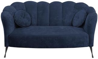 Sofa Telomin (Farbe: Eureka 2127, Füße: Schwarz Chrom)