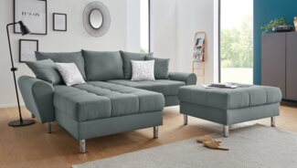 COLLECTION AB Ecksofa Rada L-Form, inklusive Hocker, Bettfunktion und Federkern