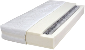 Taschenfederkernmatratze Easydream TFK 2000 Micropocket 100 x 200 cm / T660 Dormi Spring - 50252-900, Weiß, 100 x 25 x 200 cm