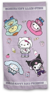 Hello Kitty Strandtuch 170x90 cm Weiches Badehandtuch für Fans