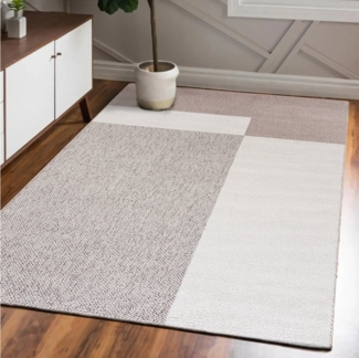 Mazovia Designteppich Modern Weich Minimalist Teppich für Wohnzimmer - Neutralfarben Teppich, 80 x 150 cm, Fußbodenheizung