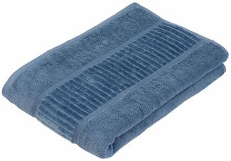 Gözze Badetuch BIO Frottier, Walkfrottee (1-St), Bio-Baumwolle, Uni-Farben, mit geschorener Bordüre, Pastell Farben