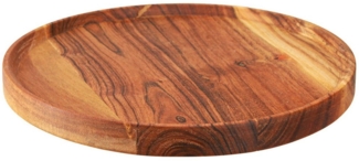Viana Dekotablett Rundes Serviertablett Akazienholz Ø30cm Natur Geölt