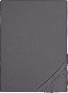Spannbettlaken Winterflausch anthrazit 180 x 190 - 200 x 200 cm, 68% Baumwolle, 32% Polyester