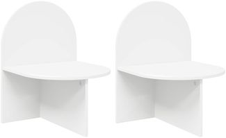 vidaXL Nachttisch 2 pcs Weiß 48 x 49 x 65 cm Holzwerkstoff 8001114