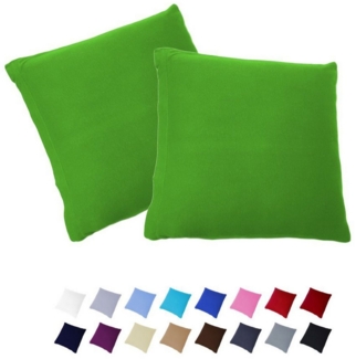 Buymax Kissenbezüge Kissenbezug 100% Baumwolle Premium Jersey, (2 Stück), Kissenhüllen, Reißverschluss, atmungsaktiv, unifarben, einfarbig