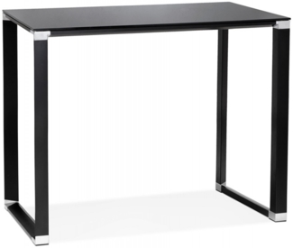 Hoher Tisch XLINE | Designer-Schreibtisch mit einer Höhe von 100 cm und einer schwarzen Glasplatte | 140 x 70 x 101 cm Kadima Design