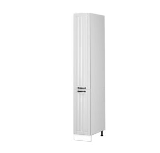 Vicco Hochschrank Fame-Line, Weiß Landhaus/Weiß, 30 x 206.8 cm