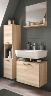 Badmöbel Set Lowell in Eiche 3-teilig 100 cm
