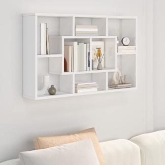 vidaXL Wandregal Hochglanz-Weiß 85x16x52,5 cm Holzwerkstoff 801424