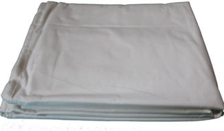 KH-Haushaltshandel Betttuch klassisches Betttuch, Haustuch, Bettlaken, 150x250cm, 100% Baumwolle, Baumwolle, Gummizug: ohne, (1 Stück), ohne Gummizug, Fb. weiss, kochfest, 95 Grad, Hotel Qualität