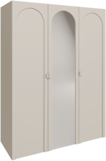 Selsey 'Arkadia' Kleiderschrank mit Spiegel und 3 Türen mit Bogenausschnitt, Kaschmirgrau, 150 cm