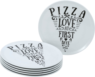 CreaTable Pizzateller Europa In Love, Pizzateller 33 cm 6-tlg, (6 St), Europäische Qualität