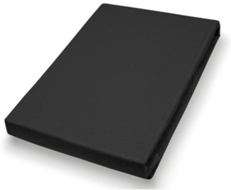 Hahn Haustextilien Jersey-Spannlaken Basic Größe 90-100x200 cm Farbe schwarz