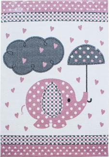 Kinder Teppich Kikki rechteckig - 200x290 cm - Pink