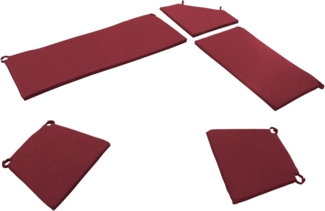 massivline&more Auflagekissen Königssee, Polster, Sitzkissen, Sitzpolster, Auflagepolster, (5 St), Wendekissenset 5-tlg. Lose