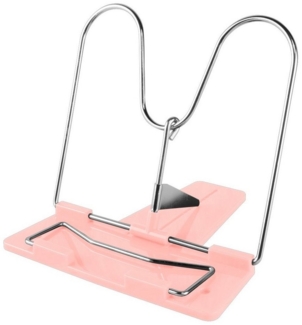 Stylex Schreibwaren Buchstütze Leseständer / Buchhalter / Buchständer / mit Metallbügel / Farbe: rosa