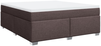 vidaXL Boxspringbett mit Matratze Dunkelbraun 180x200 cm Stoff 3285154