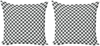 Abakuhaus Kissenbezüge Modern Accent Doppelseitiger Digitaldruck, (2 Stück), Kariert klassisches Schachbrett