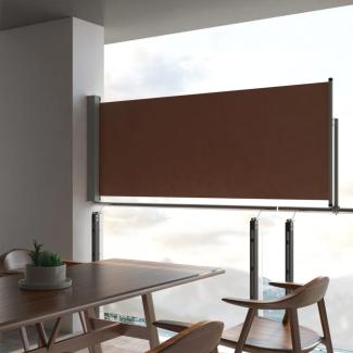 vidaXL Ausziehbare Seitenmarkise 100x300 cm Braun