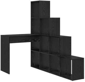vidaXL Eckschreibtisch Schwarze Eiche 101,5 x 149,5 x 149,5 cm 3337242