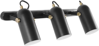 'Tyria' Wandlampe 3-flammig Schwarz aus Metall Glockenförmig Elegant Modern Retro Stil