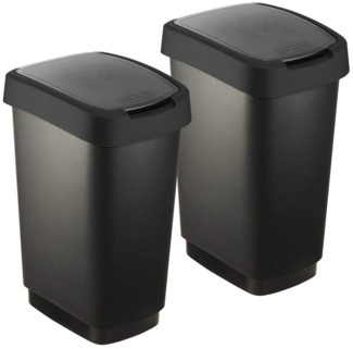 ROTHO Mülleimer 2er-Set Swingeimer 25 l SALSA, Swissmade