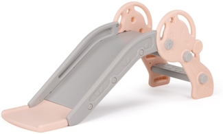 Chipolino Kinderrutsche Baum 116 cm Rutschlänge Stufen Basketballkorb wetterfest rosa