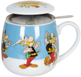 Könitz Tasse Asterix Zaubertrank mit Sieb und Deckel Porzellan 0,35 L, 3-tlg.