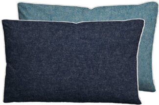 biberna Melange-Flanell Kopfkissenbezug 0840500 MELANGE UNI, blau, 1x 40x60 cm