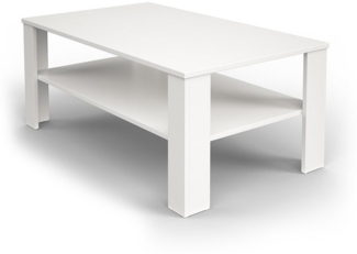 VICCO Couchtisch Weiß 100 x 60 cm - Wohnzimmertisch Beistelltisch Holztisch