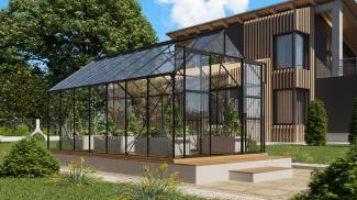Vitavia Gewächshaus "Mars 11500", schwarz, 11,5 m²,3 mm ESG