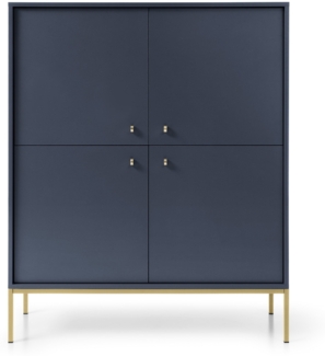 AX LIVING Große Kommode Domiti MK104 104 cm Modern in Dunkelblau