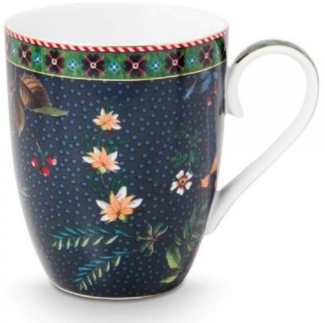 PiP Studio Tasse Henkelbecher Berry Blues Flower Blue (Groß)