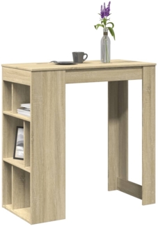 vidaXL Bartisch mit Regal Sonoma-Eiche 102x50x103,5 cm Holzwerkstoff 854357