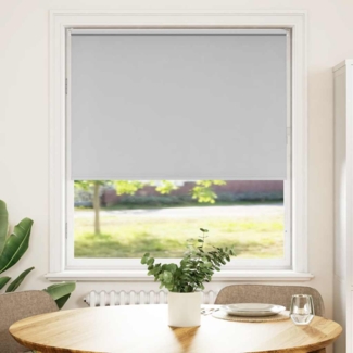 vidaXL Verdunkelungsrollo Hellgrau 115x130cm Stoffbreite 110,7cm 4011365