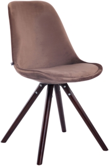Besucherstuhl Toulouse Samt Rund cappuccino [312444]