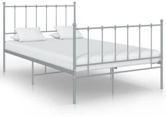 vidaXL Bett Grau Metall 120x200 cm [324954]