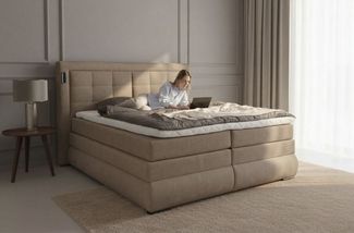 OTTO home Boxspringbett MIVVA inkl. Bettkasten und Topper, Komfortliegehöhe: 67 cm, in H3, H4 oder Hmix H3/H4, wahlweise mit oder ohne LED-Leuchten