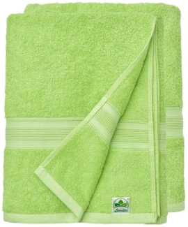 leevitex® Duschtuch 2er Set Duschtuch Frottier XL, 70 x 140 cm, saugfähig und fusselfrei, gestreifte Bordüre